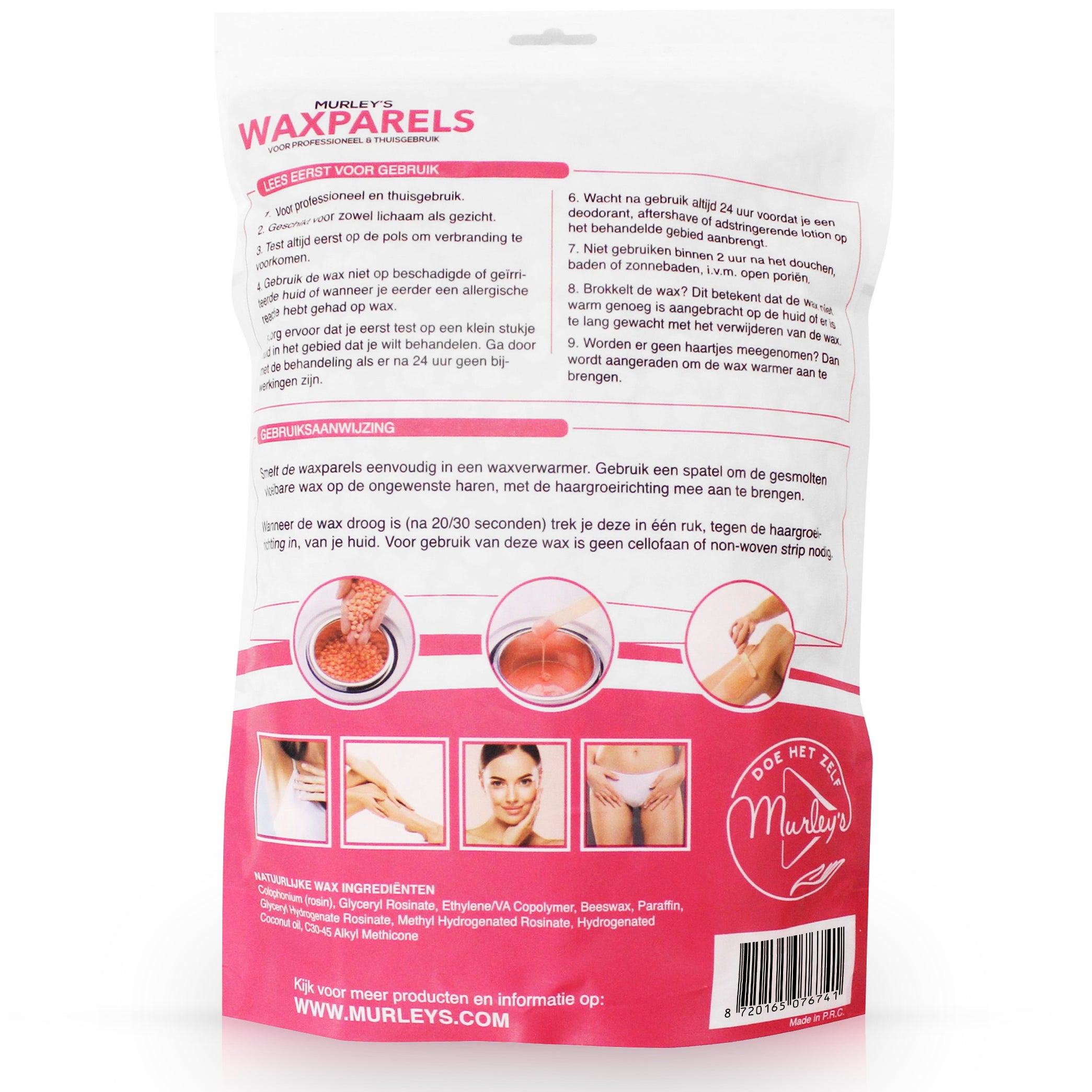 MURLEY’S® BRAZILIAN WAX NAVULLING VOOR HAARVRIJ LICHAAM - 1000 GRAM