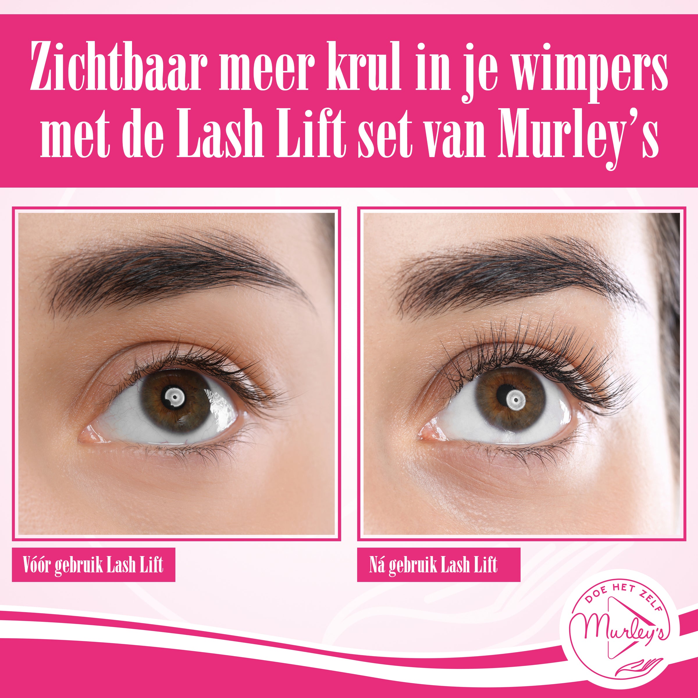 MURLEY’S PRO WIMPERLIFTING SET VOOR GEKRULDE WIMPERS - SNEL RESULTAAT