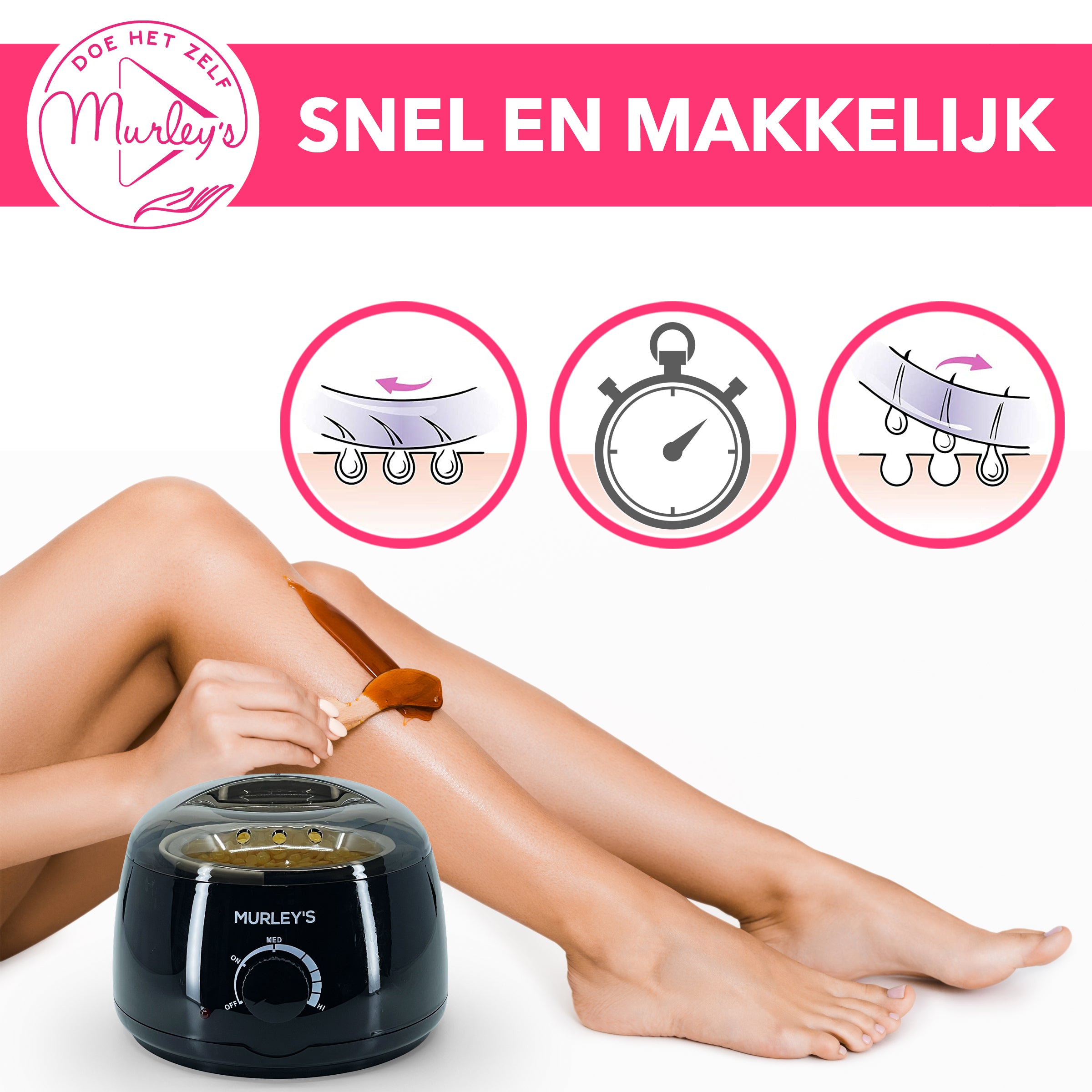 HAARVRIJ LICHAAM MET DEZE COMPLETE WAX SET 500 - KNOP MENU