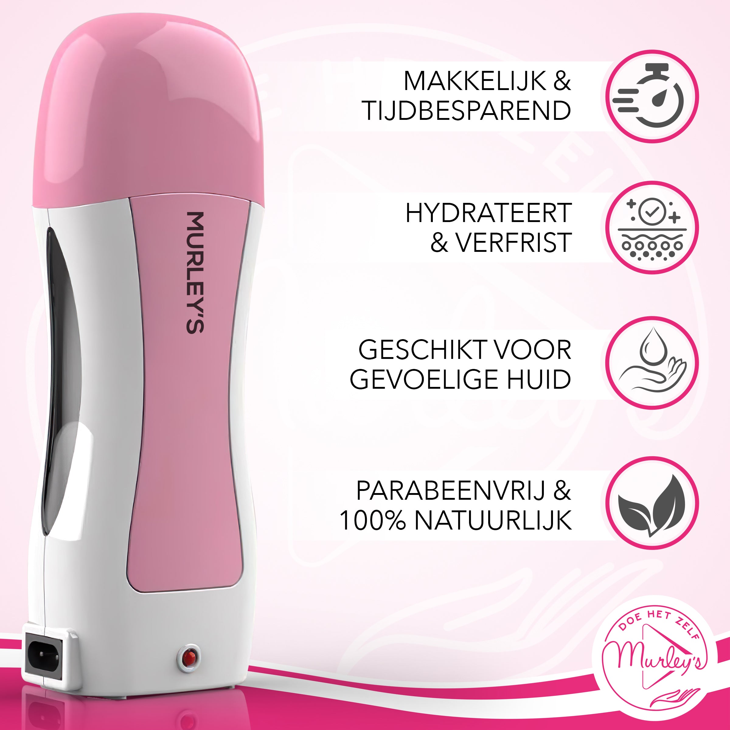 HAARVRIJ LICHAAM MET ROLL-ON WAX SET MET STRIPS - HONING WAX