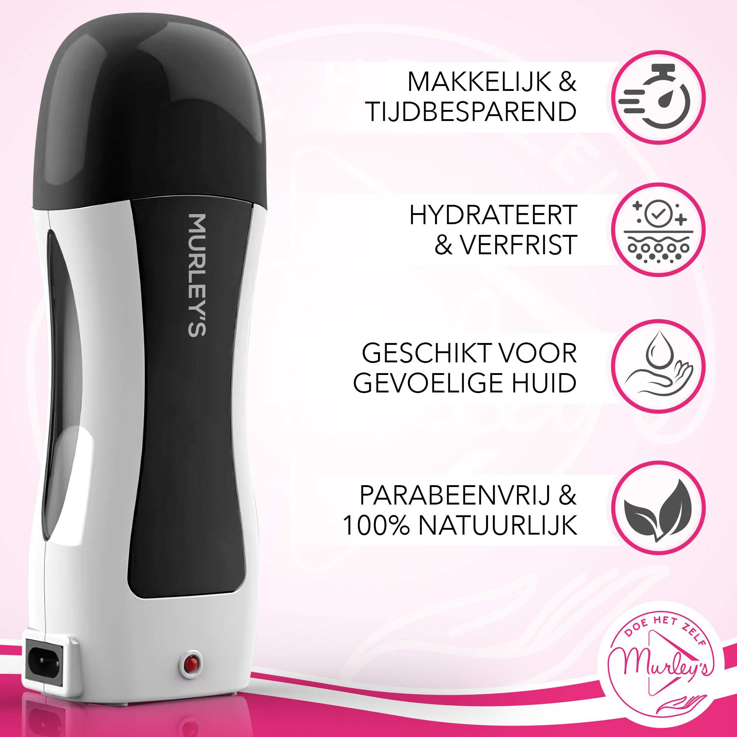 HAARVRIJ LICHAAM MET ROLL-ON WAX SET MET STRIPS - ROSIN WAX